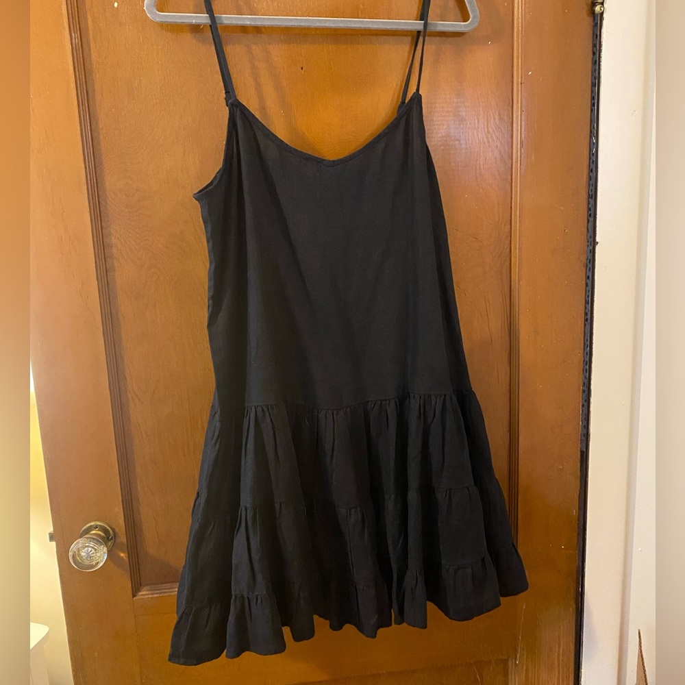 J.Crew black linen dress